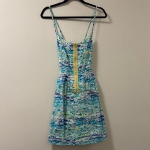 Lilly Pulitzer Blue and Yellow Mini Dress